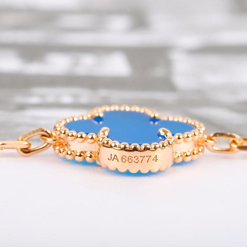 Van Cleef & Arpels Vintage Alhambra Five Motifs Agate Clover Bracelet