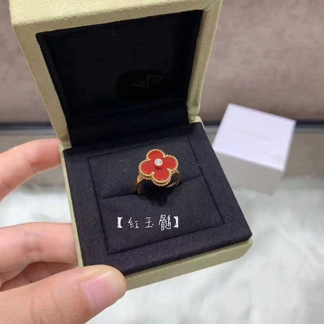 Van Cleef & Arpels Vintage Alhambra Carnelian Ring