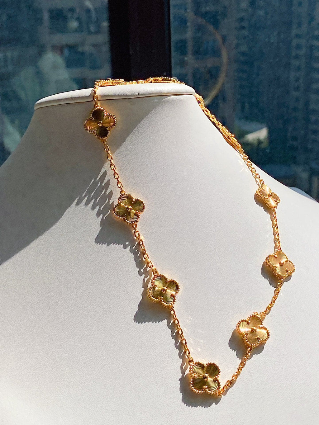 Van Cleef & Arpels Vintage Alhambra 10 Motifs Necklace Engraved