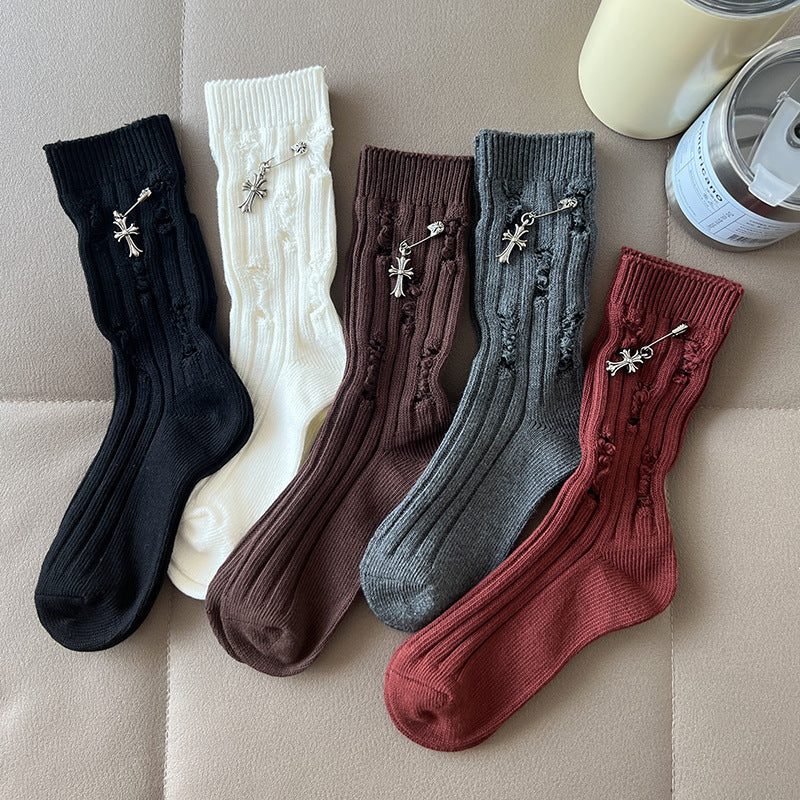Chrome Hearts Cross Pin Socks