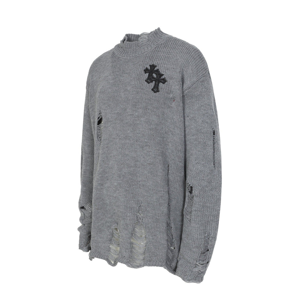 Chrome Hearts Distressed Knitted Sweater