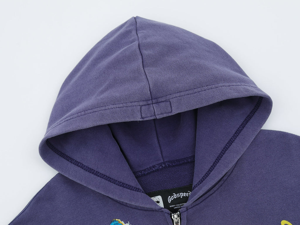 God Speed Zip Up Hoodie-G129