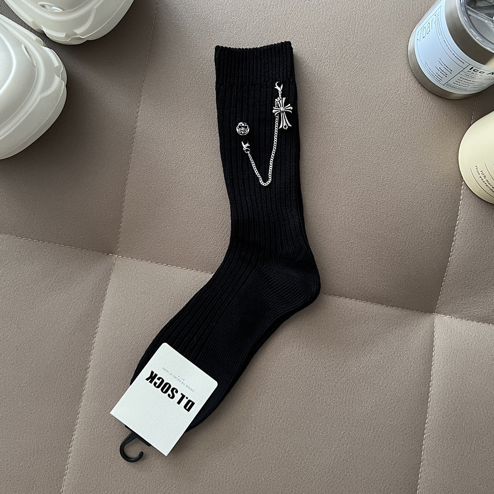 Chrome Hearts Cross Chain Socks
