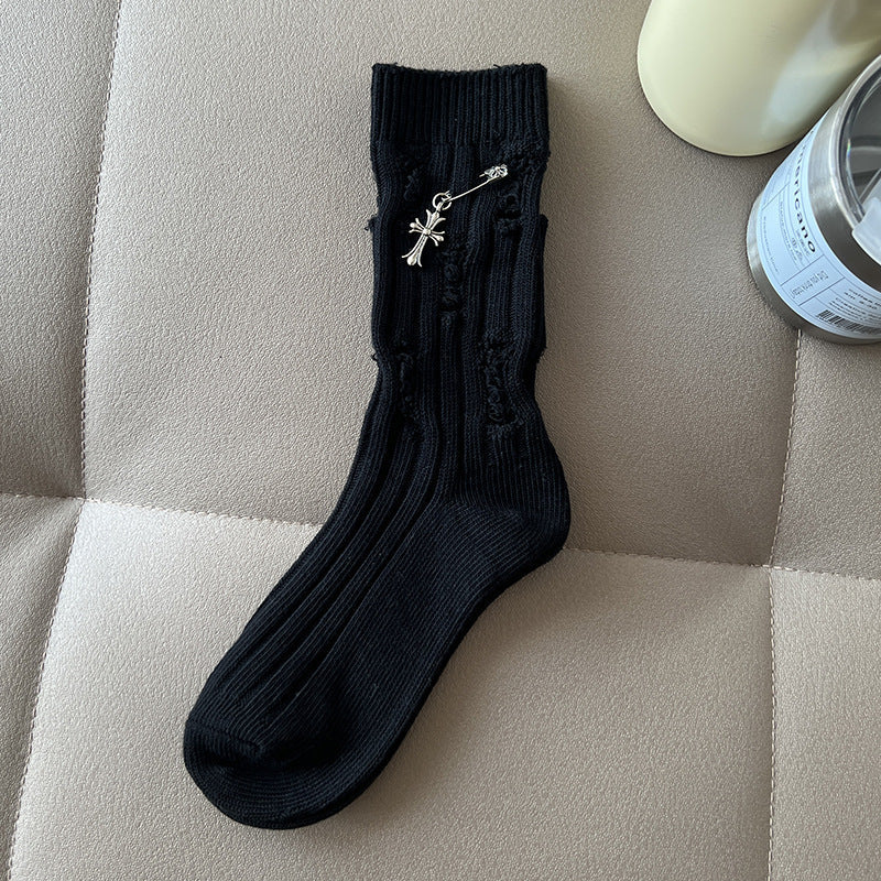 Chrome Hearts Cross Pin Socks