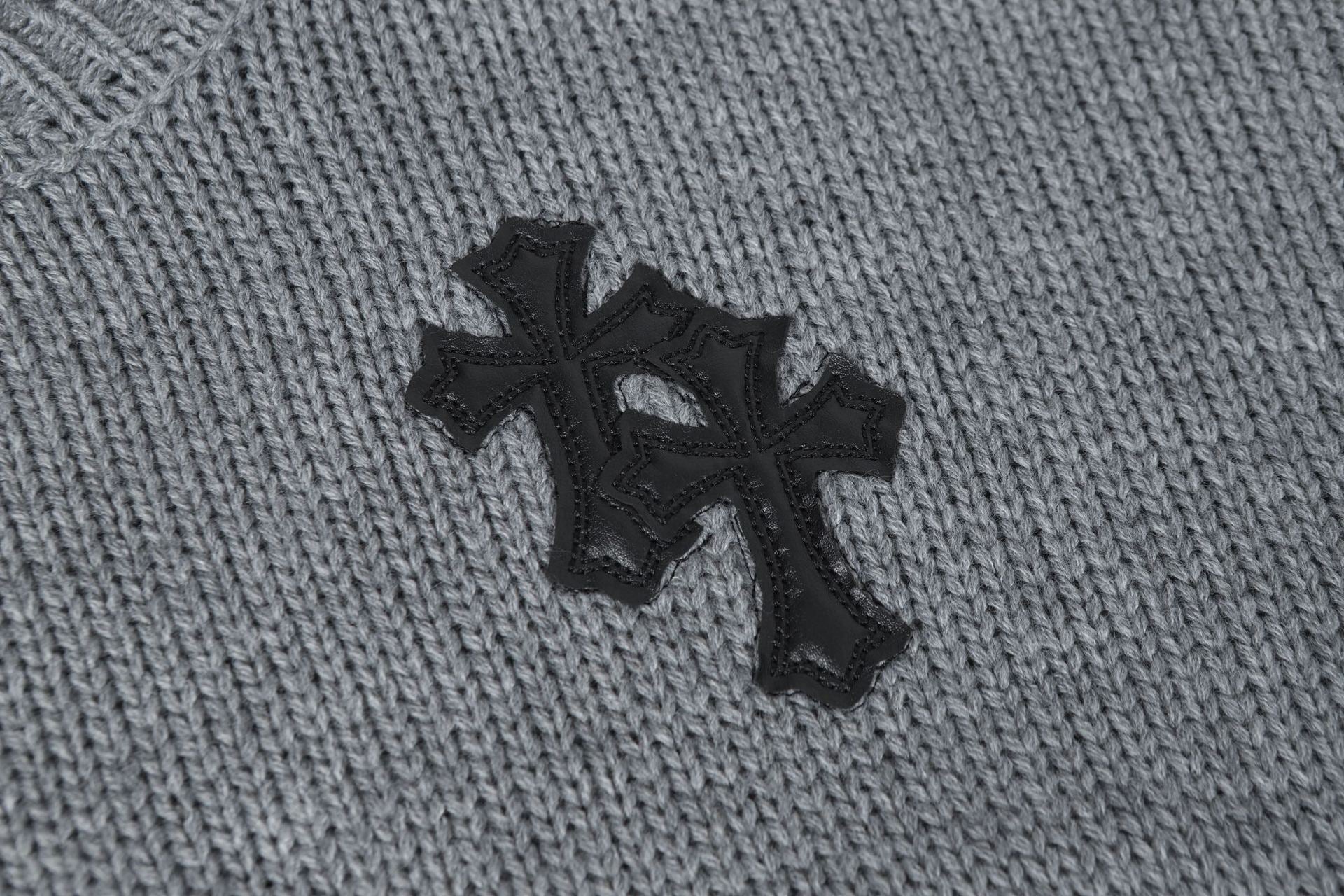 Chrome Hearts Distressed Knitted Sweater