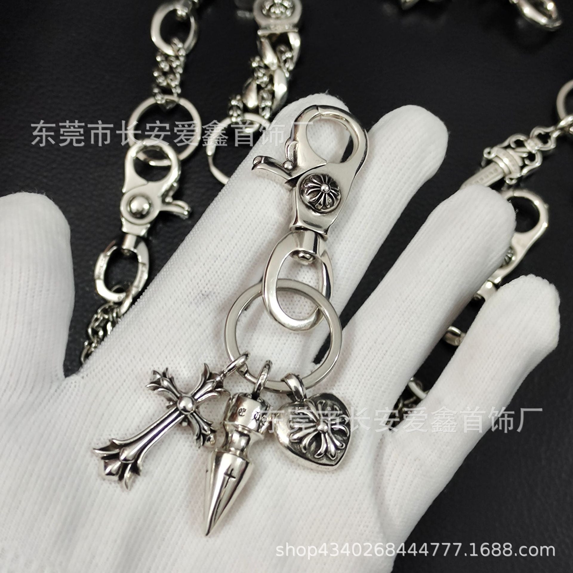 Chrome Hearts Lobster Head Buckle Keychain