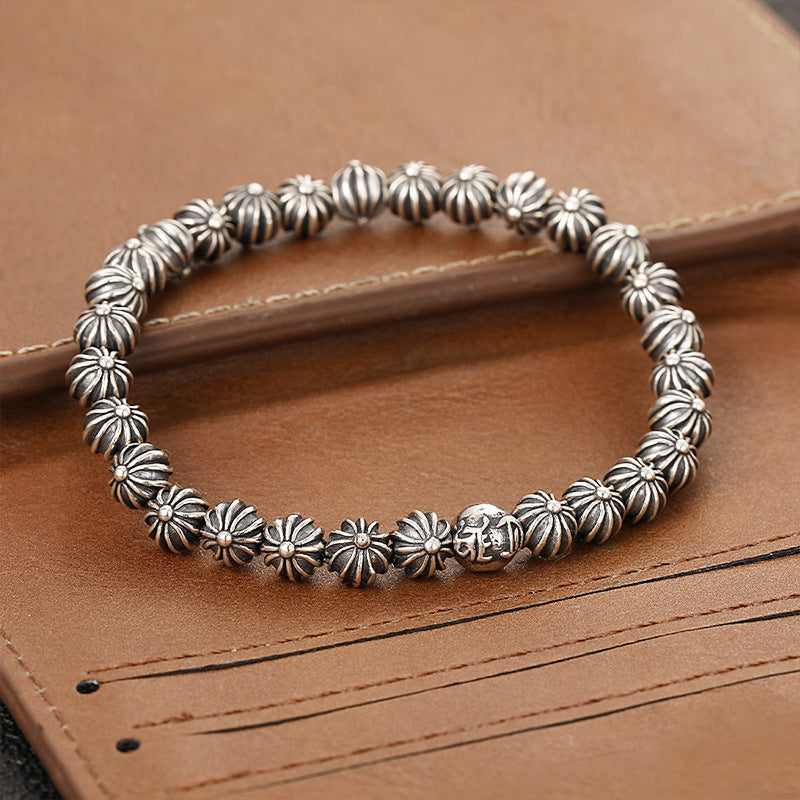 Chrome Hearts Cross Ball Flower Ball Bracelet