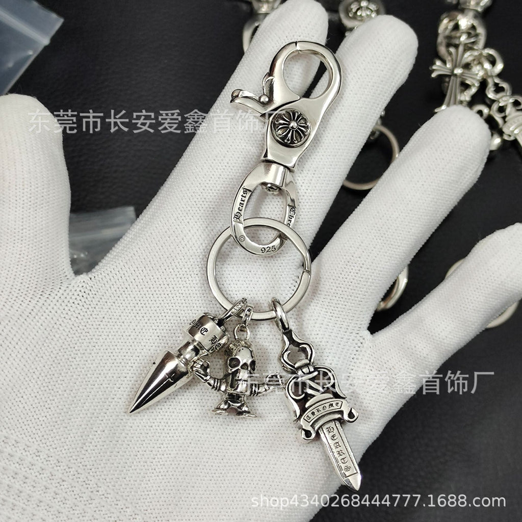 Chrome Hearts Lobster Head Buckle Multi-Element Keychain