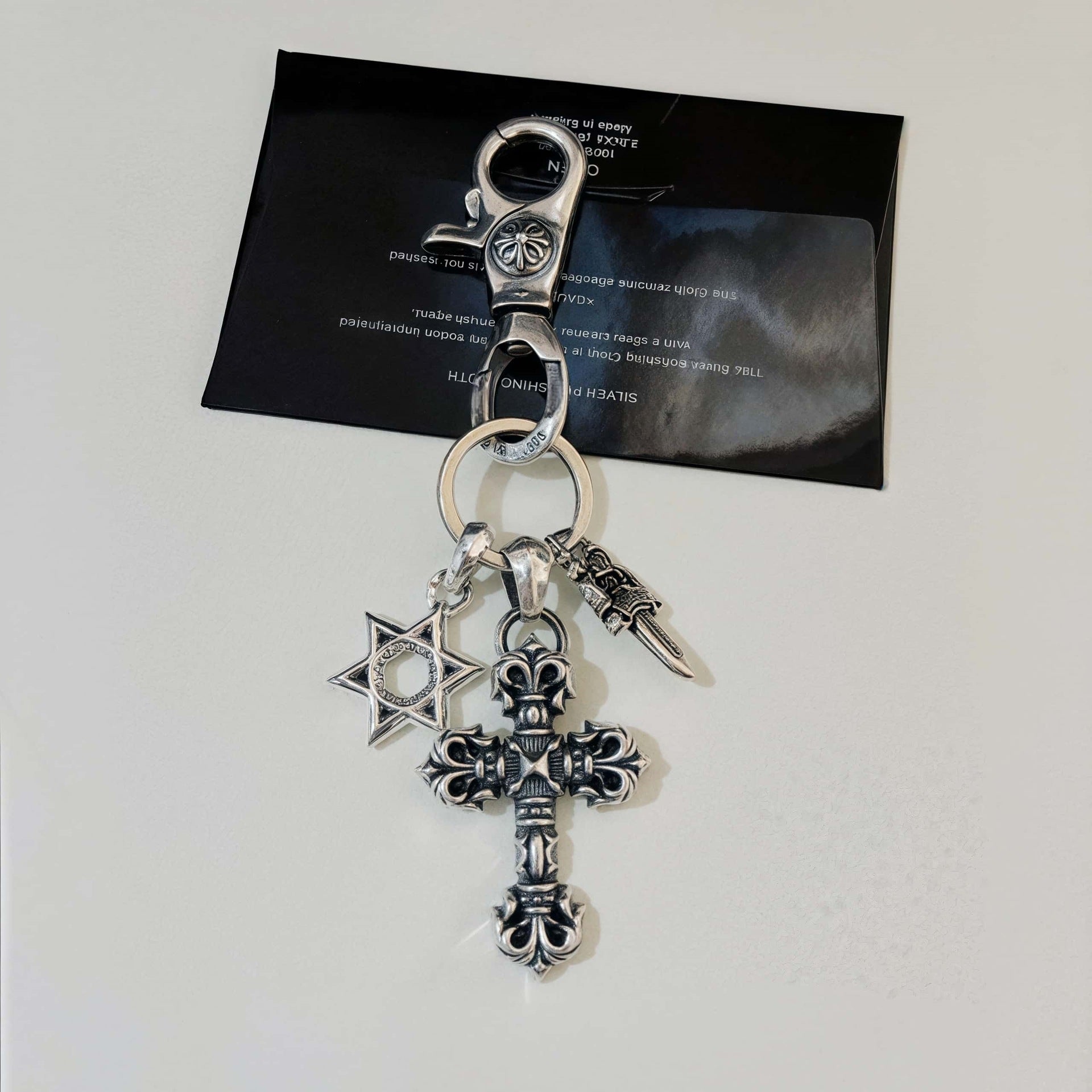 Chrome Hearts six-pointed star cross sword keychain