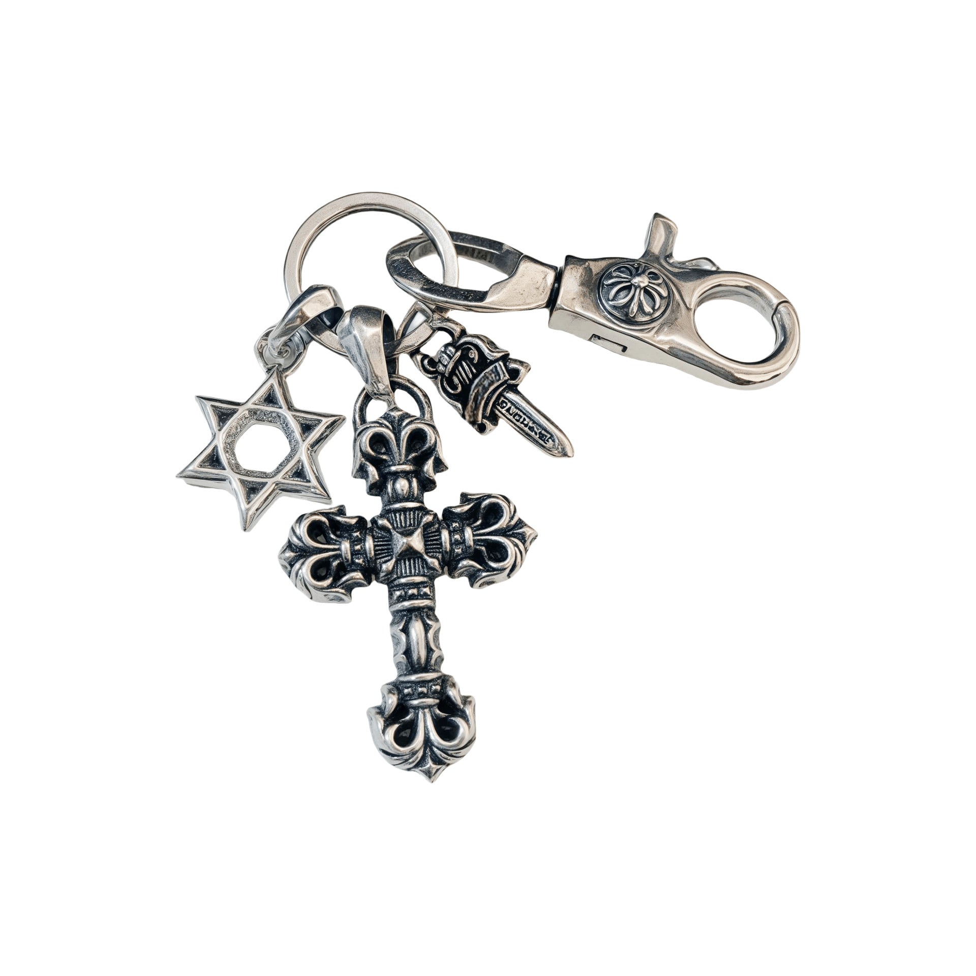 Chrome Hearts six-pointed star cross sword keychain
