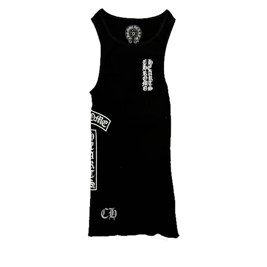 Chrome Hearts T-shaped layered printed vest skirt Tank Tops1