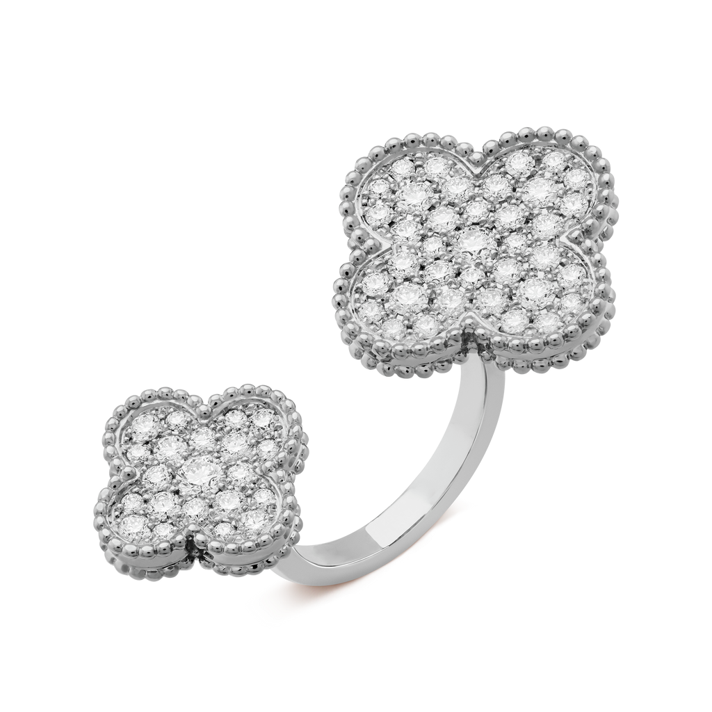 Van Cleef & Arpels Floral Clover Between The Finger Ring