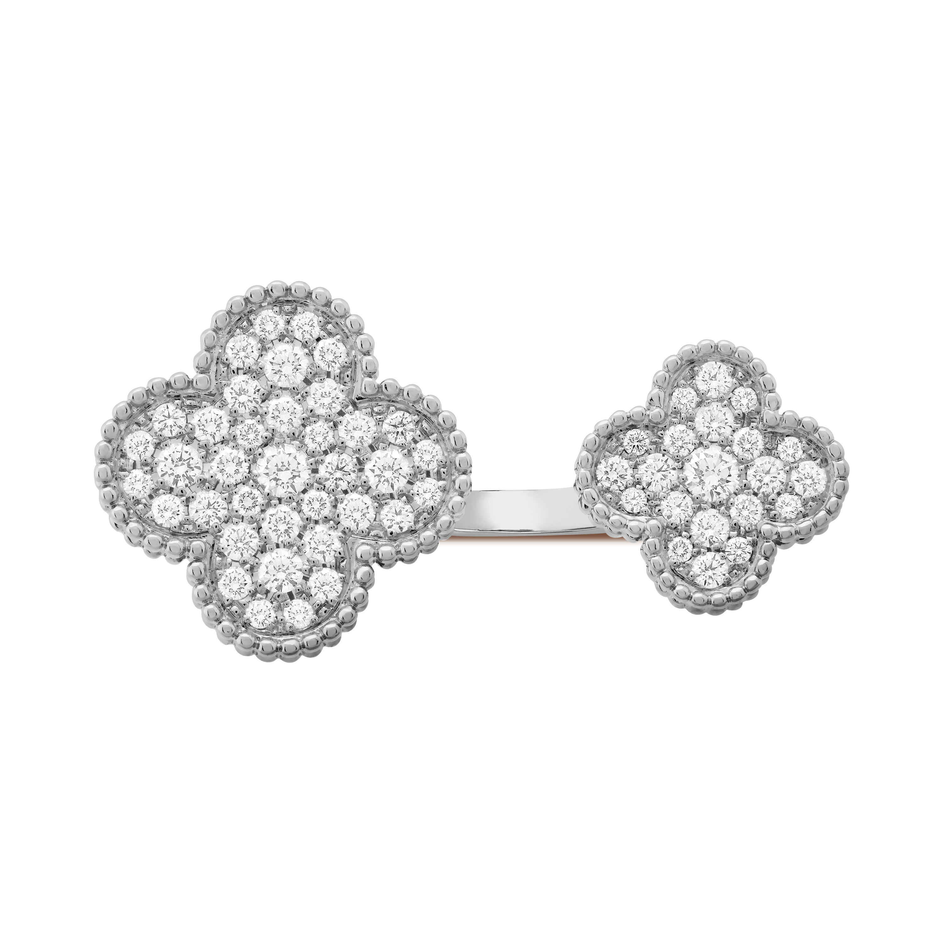 Van Cleef & Arpels Floral Clover Between The Finger Ring