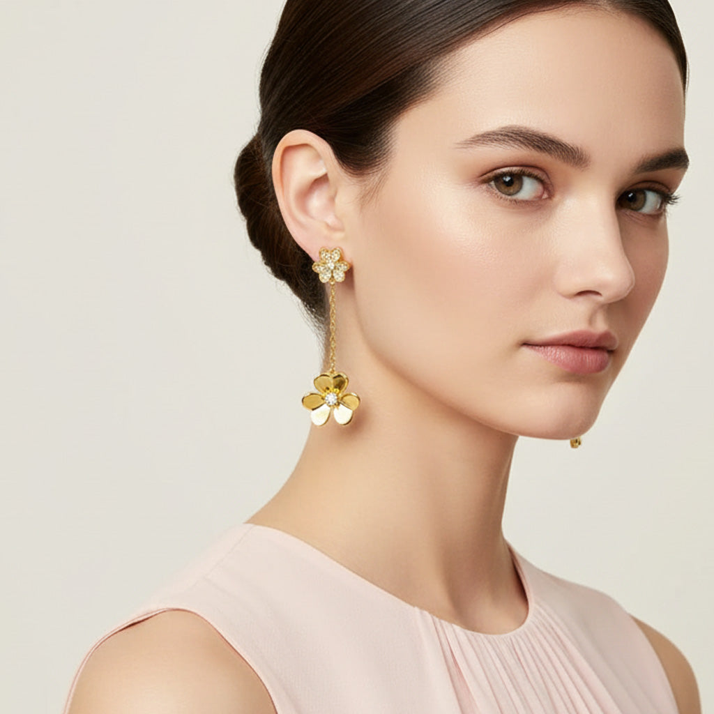 Van Cleef & Arpels Frivole Pendant Drop Earrings