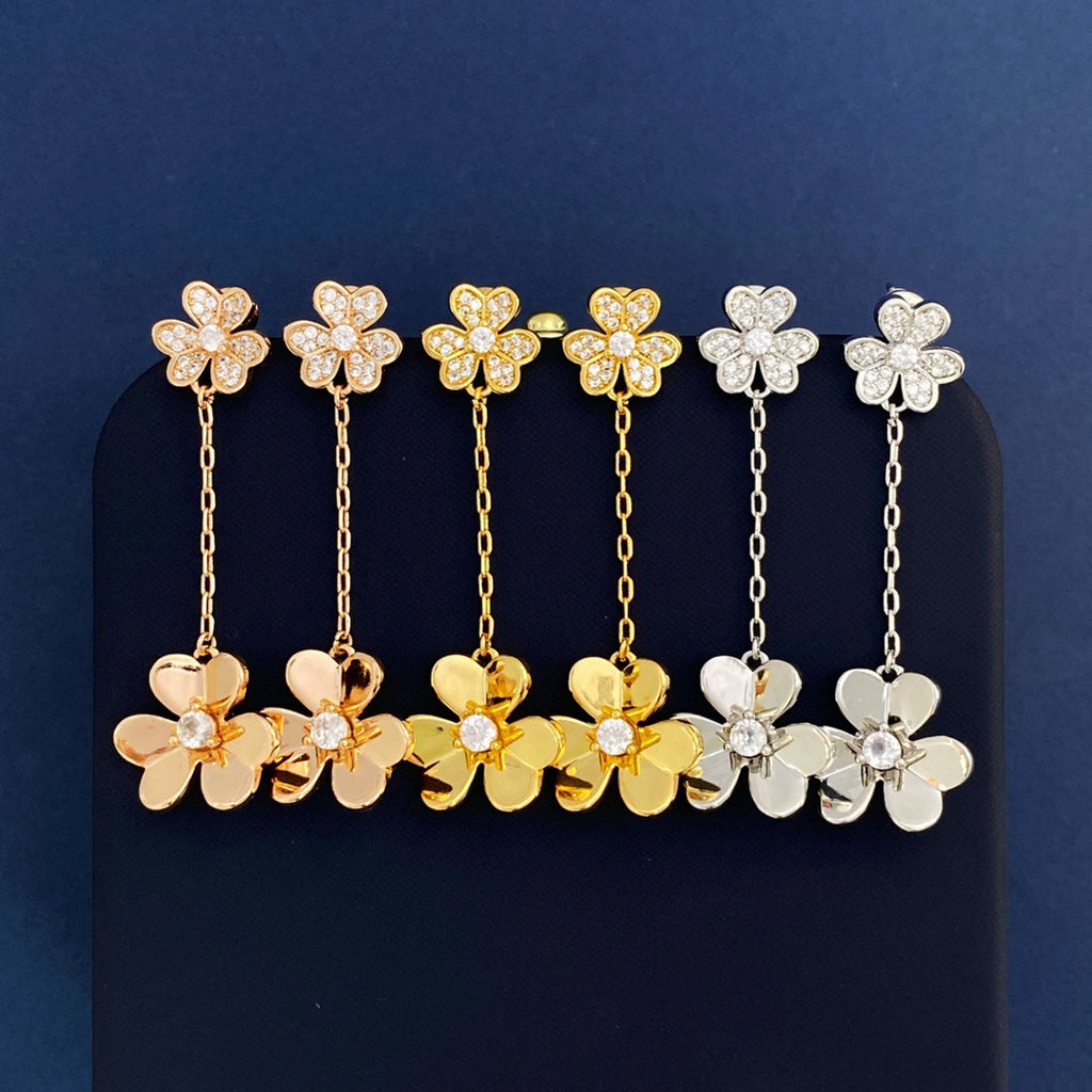 Van Cleef & Arpels Frivole Pendant Drop Earrings