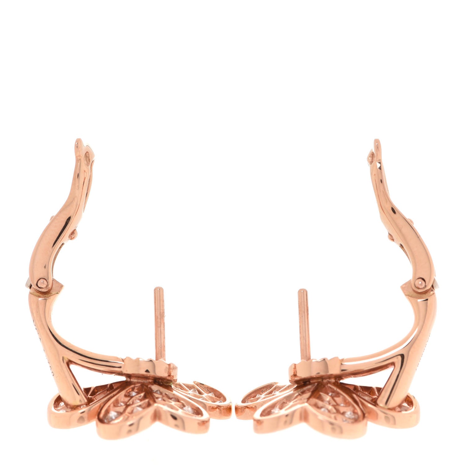 Van Cleef & Arpels Frivole Pink Flower Earrings