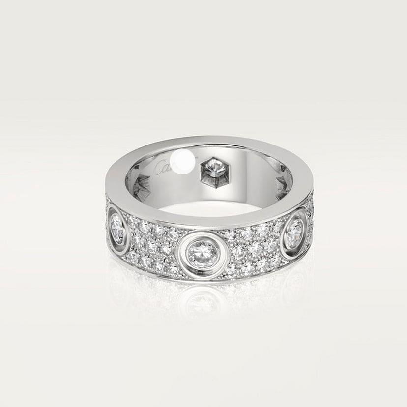 Cartier Love 6 Diamonds Paved Ring