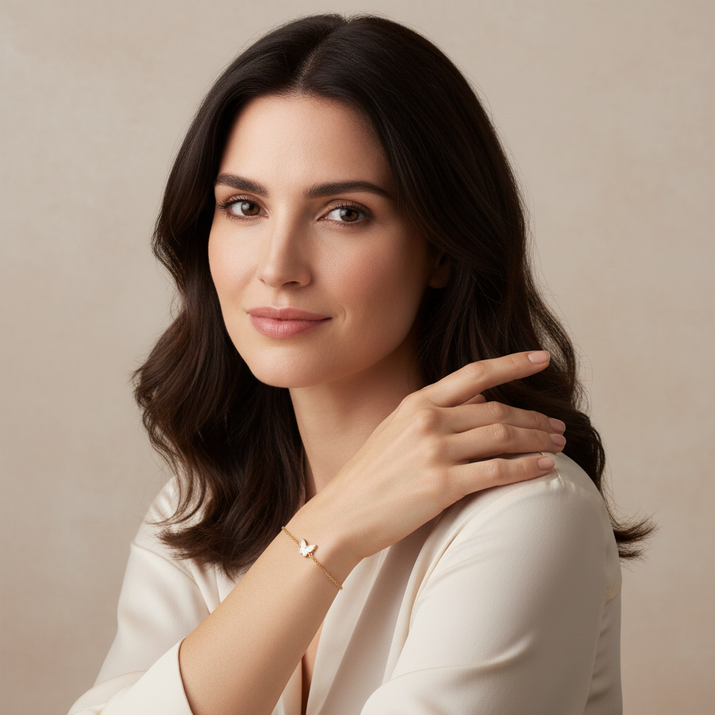 Van Cleef & Arpels Lucky Alhambra Butterfly Pendant Bracelet