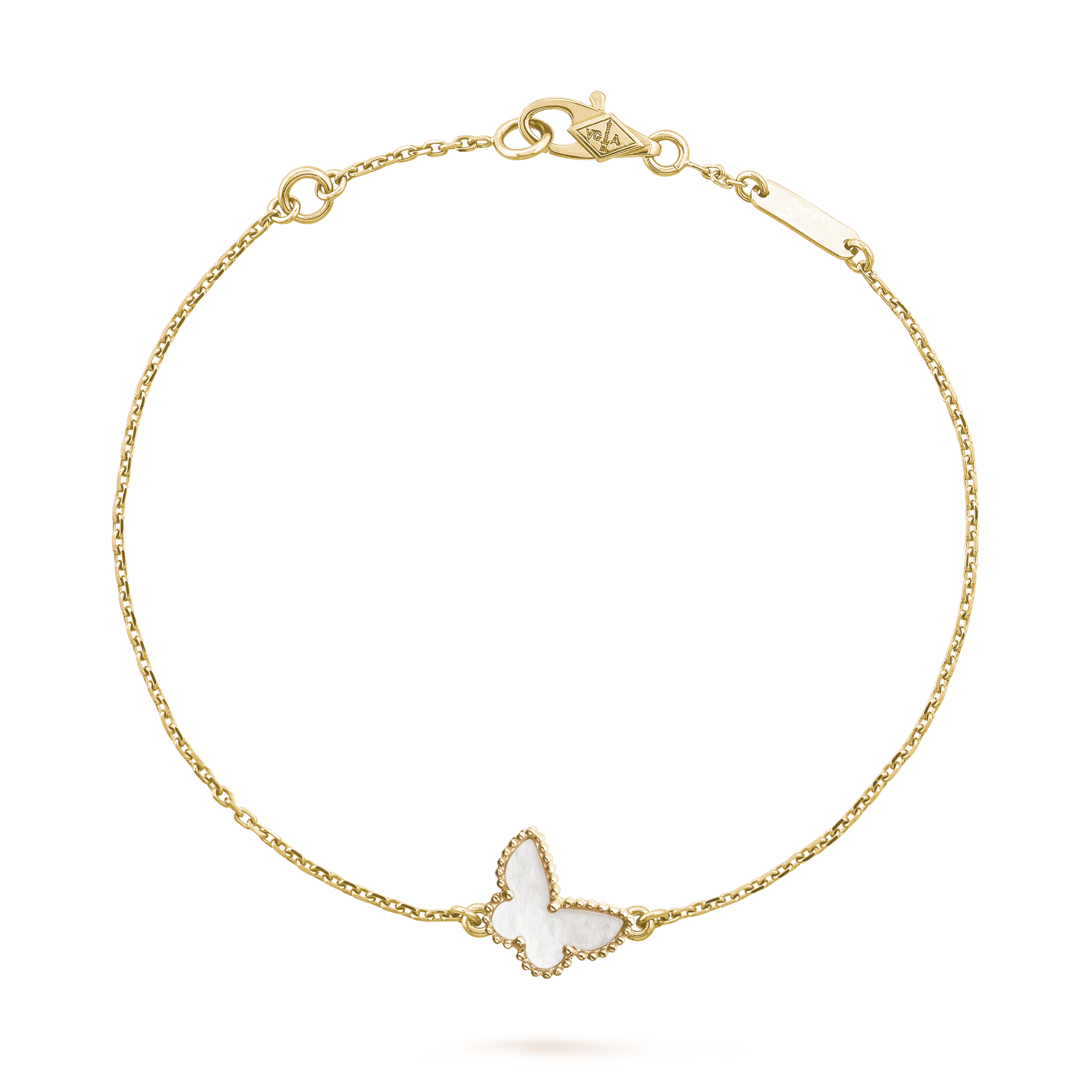 Van Cleef & Arpels Lucky Alhambra Butterfly Pendant Bracelet