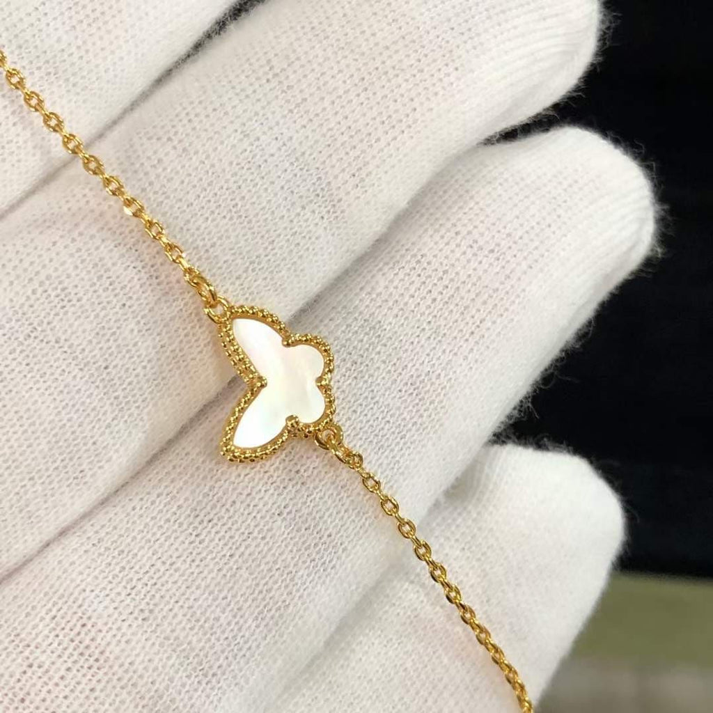 Van Cleef & Arpels Lucky Alhambra Butterfly Pendant Bracelet