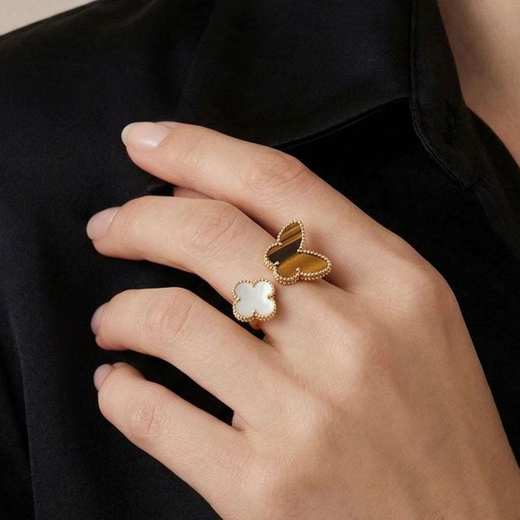 Van Cleef & Arpels Lucky Alhambra Inspired Between The Finger Ring