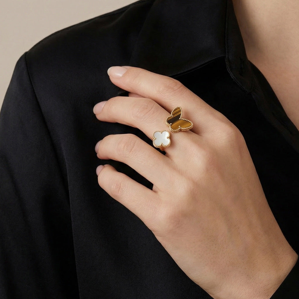 Van Cleef & Arpels Lucky Alhambra Inspired Between The Finger Ring