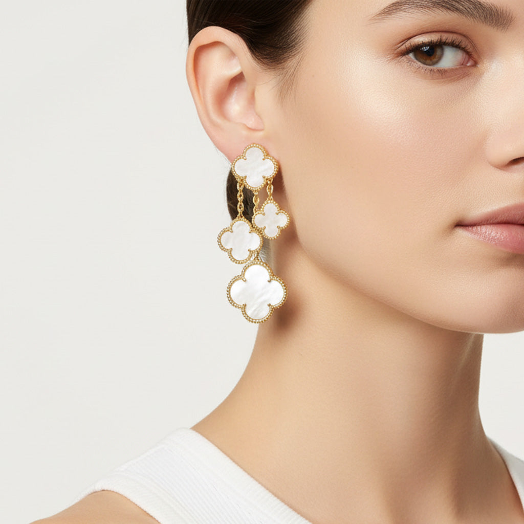 Van Cleef & Arpels Magic Alhambra Mother Of Pearl Four Motifs Earrings