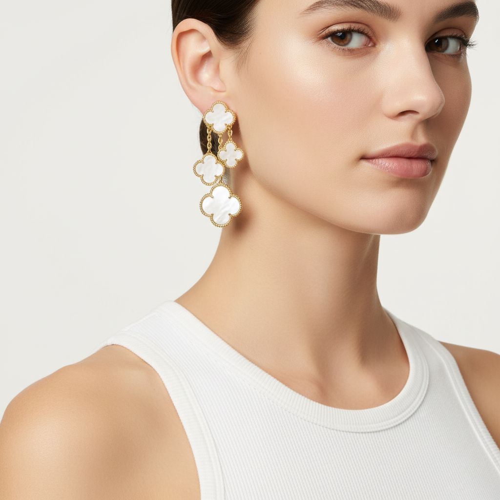 Van Cleef & Arpels Magic Alhambra Mother Of Pearl Four Motifs Earrings