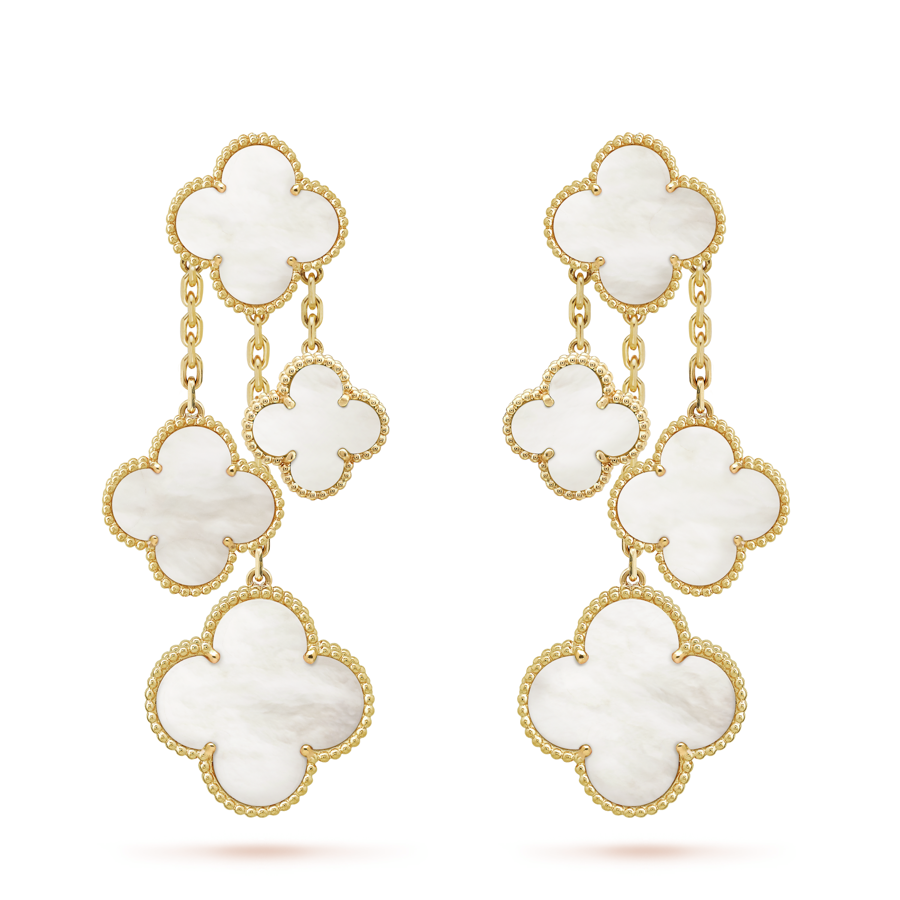 Van Cleef & Arpels Magic Alhambra Mother Of Pearl Four Motifs Earrings