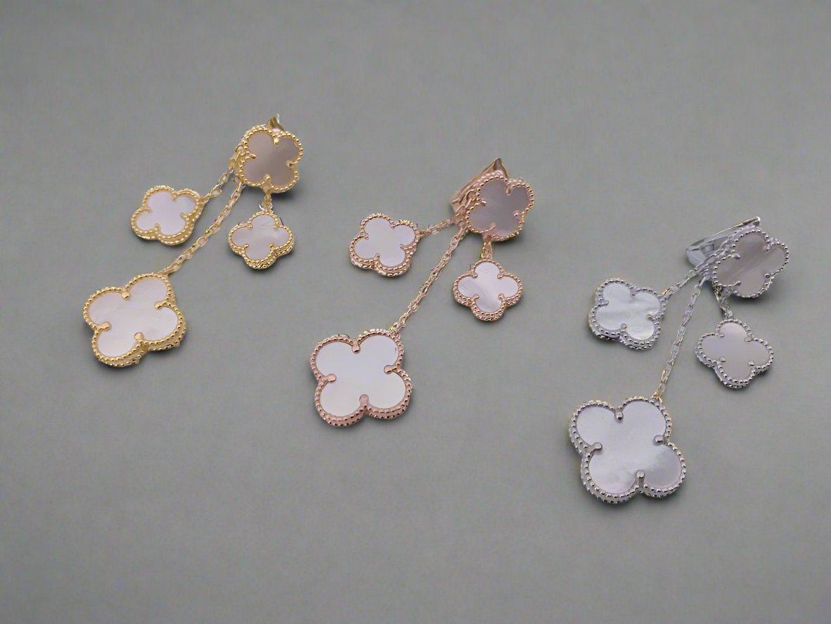 Van Cleef & Arpels Magic Alhambra Mother Of Pearl Four Motifs Earrings