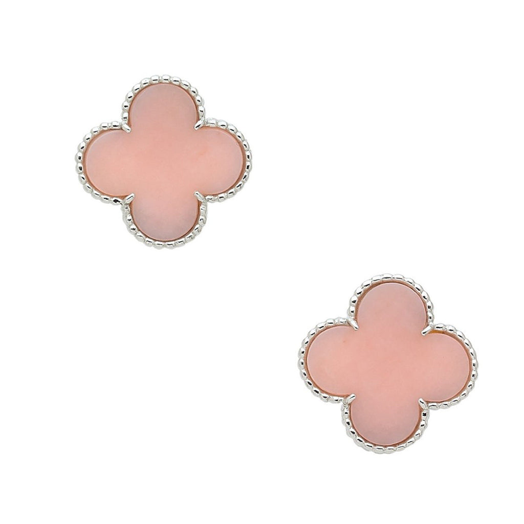 Van Cleef & Arpels Magic Alhambra Pink Opal Earrings