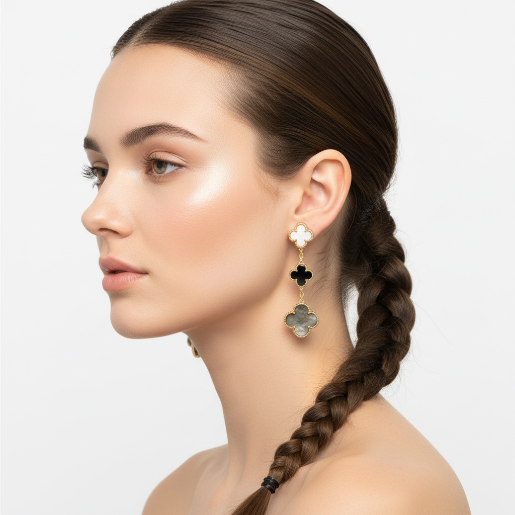 Van Cleef & Arpels Magic Alhambra Three Pearls Motifs Earrings