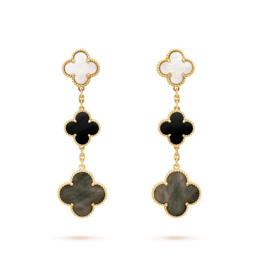 Van Cleef & Arpels Magic Alhambra Three Pearls Motifs Earrings