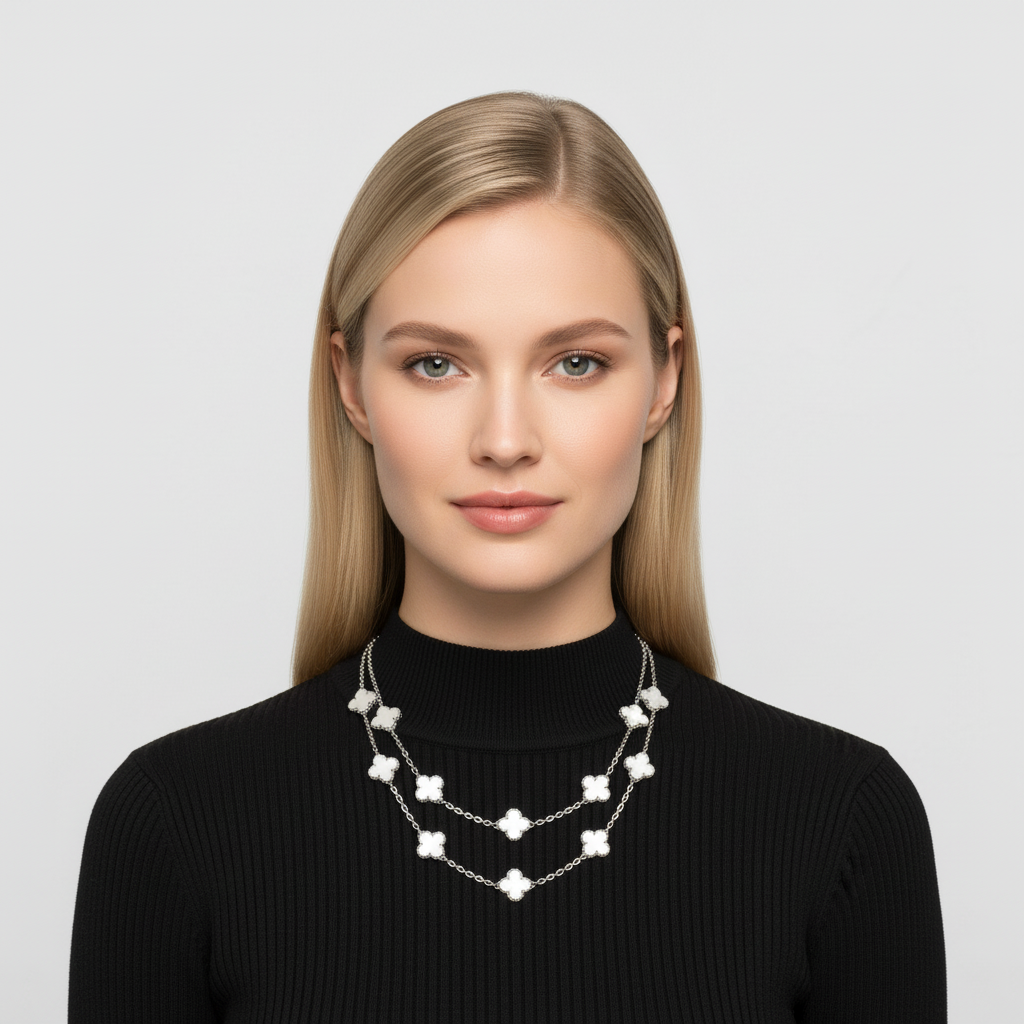 Van Cleef & Arpels Pearl Vintage Alhambra 20 Motifs Long Necklace