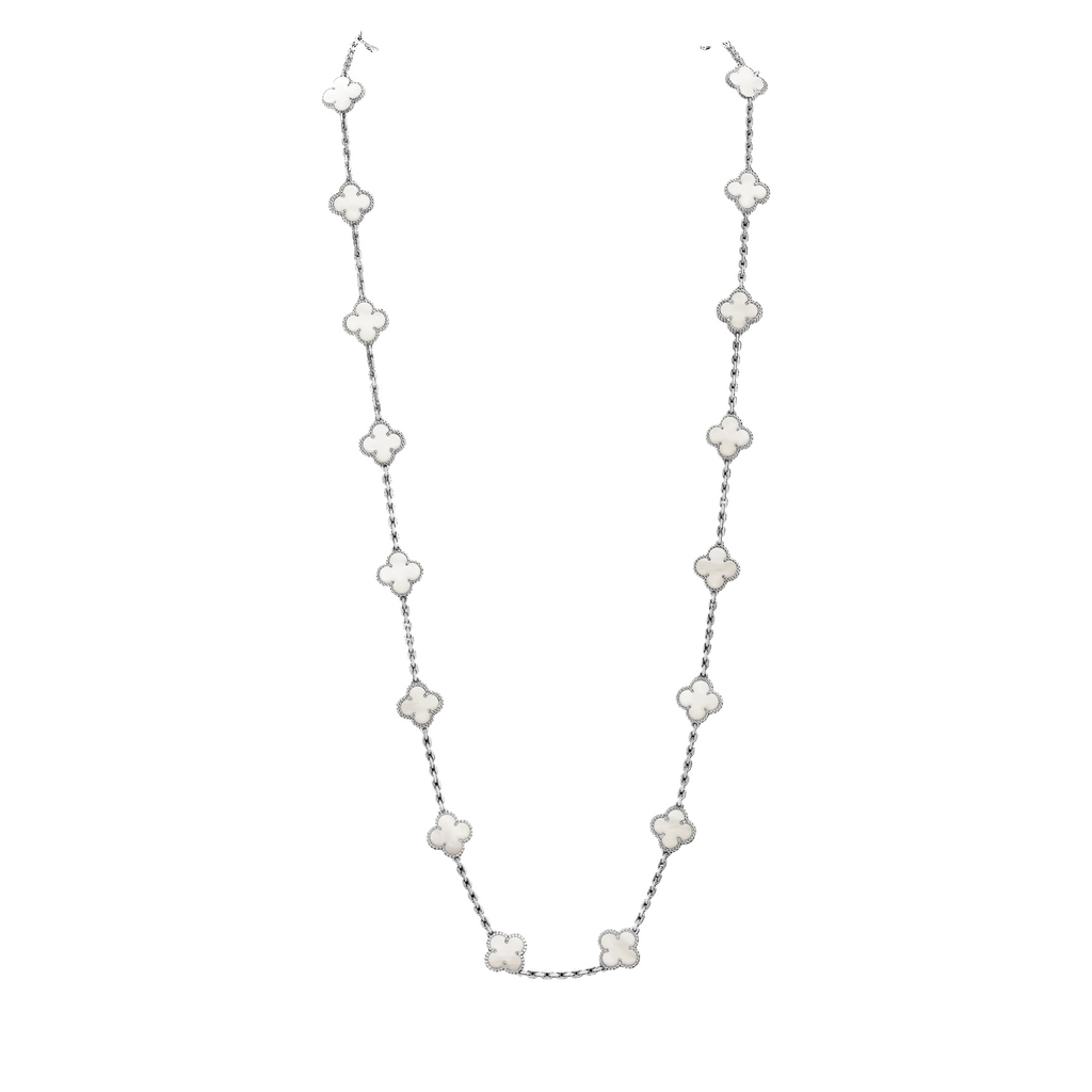 Van Cleef & Arpels Pearl Vintage Alhambra 20 Motifs Long Necklace