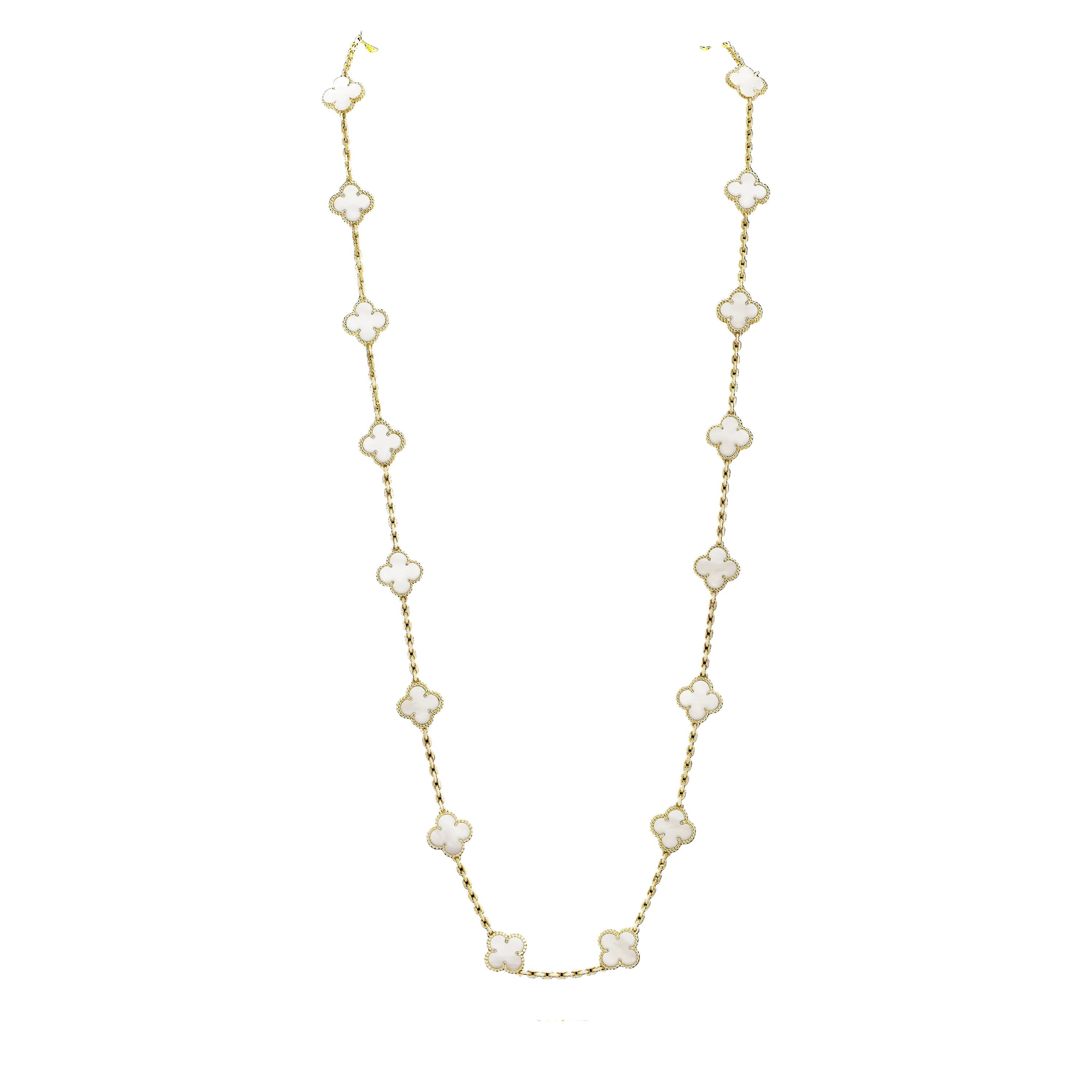 Van Cleef & Arpels Pearl Vintage Alhambra 20 Motifs Necklace