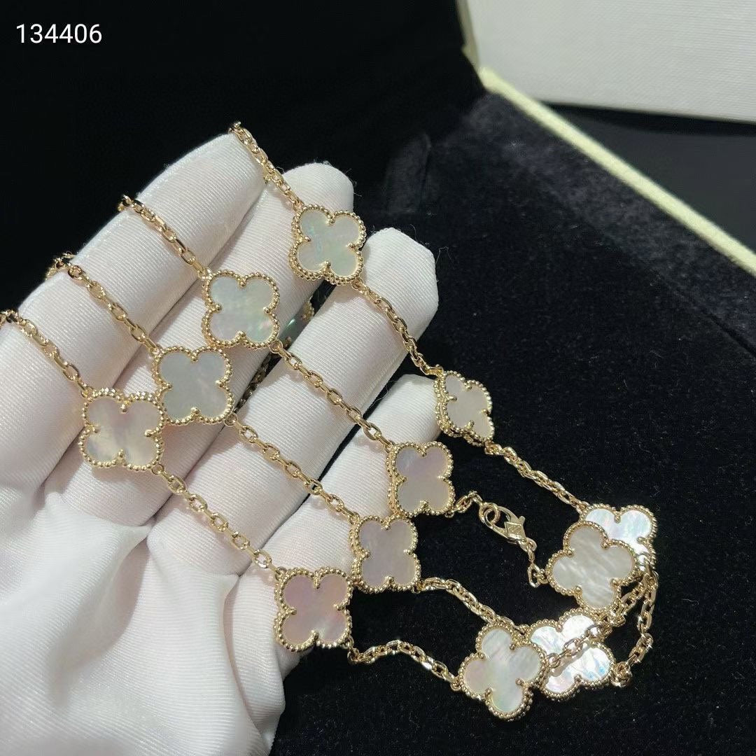 Van Cleef & Arpels Pearl Vintage Alhambra 20 Motifs Necklace