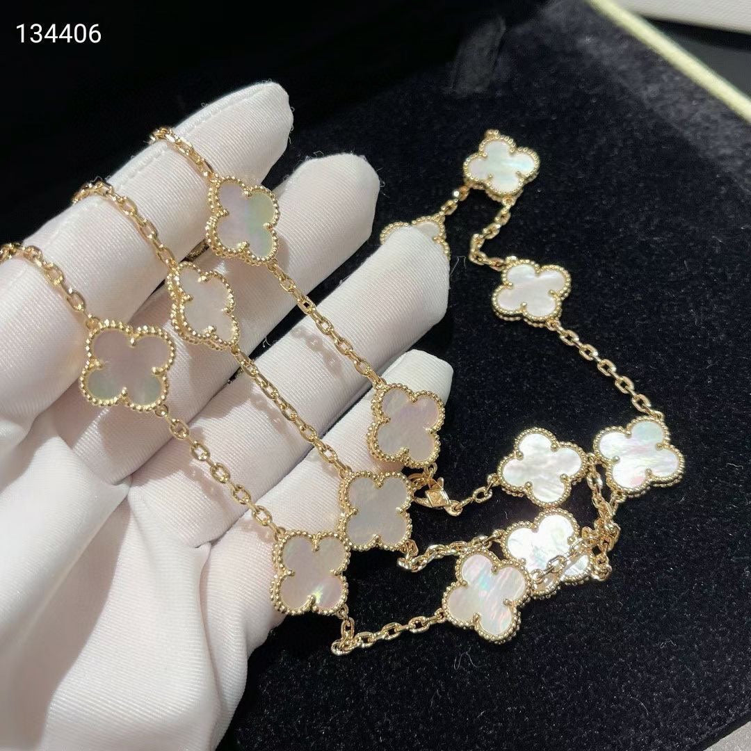 Van Cleef & Arpels Pearl Vintage Alhambra 20 Motifs Necklace