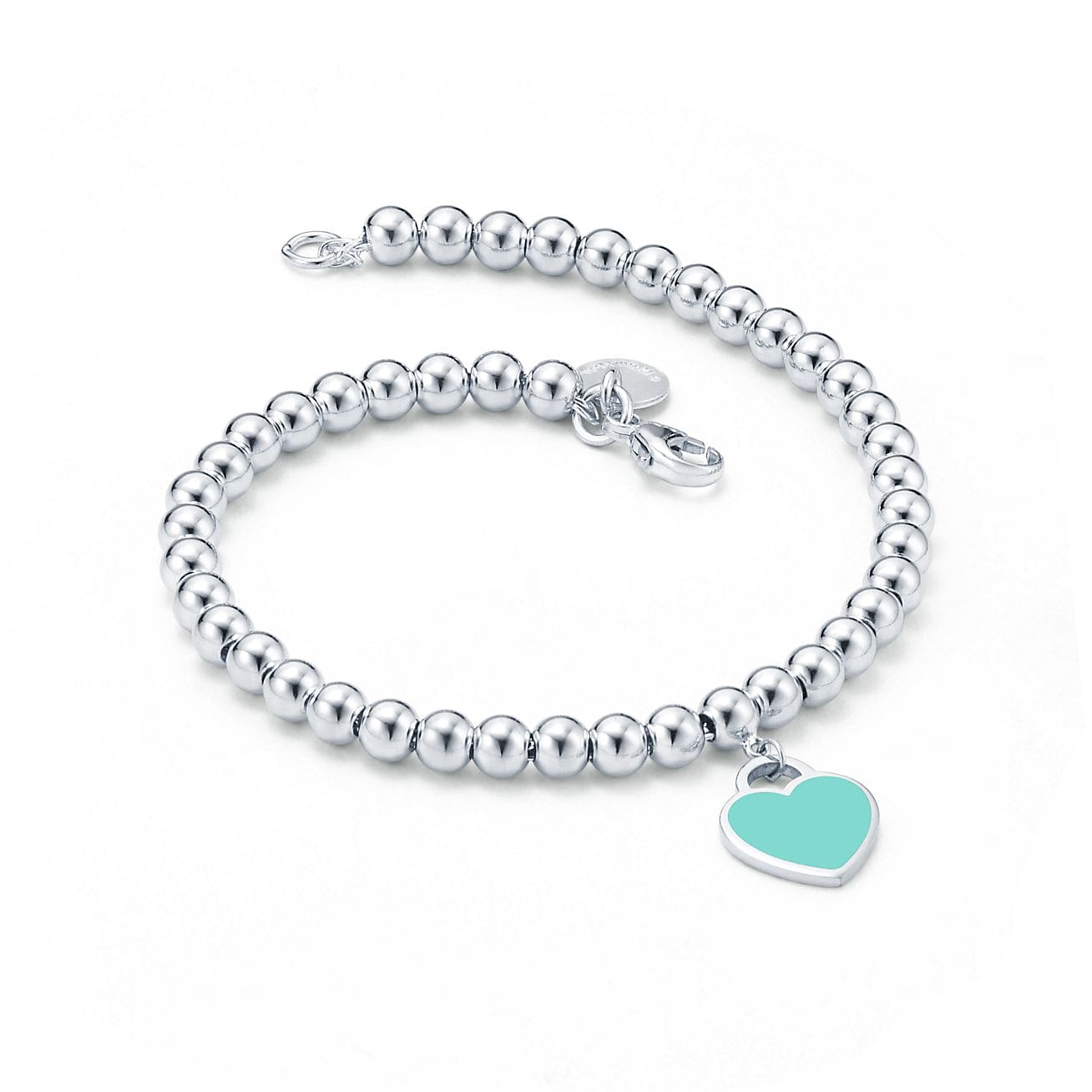Return To Tiffany Blue Heart Tag Bead Bracelet