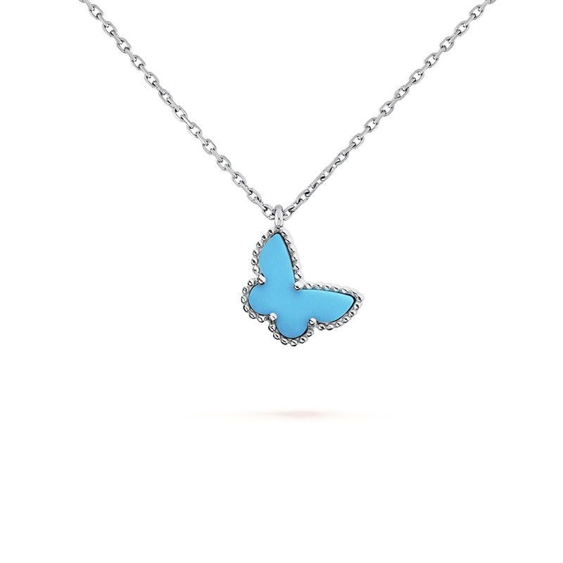 Van Cleef & Arpels Sweet Alhambra Blue Butterfly Necklace