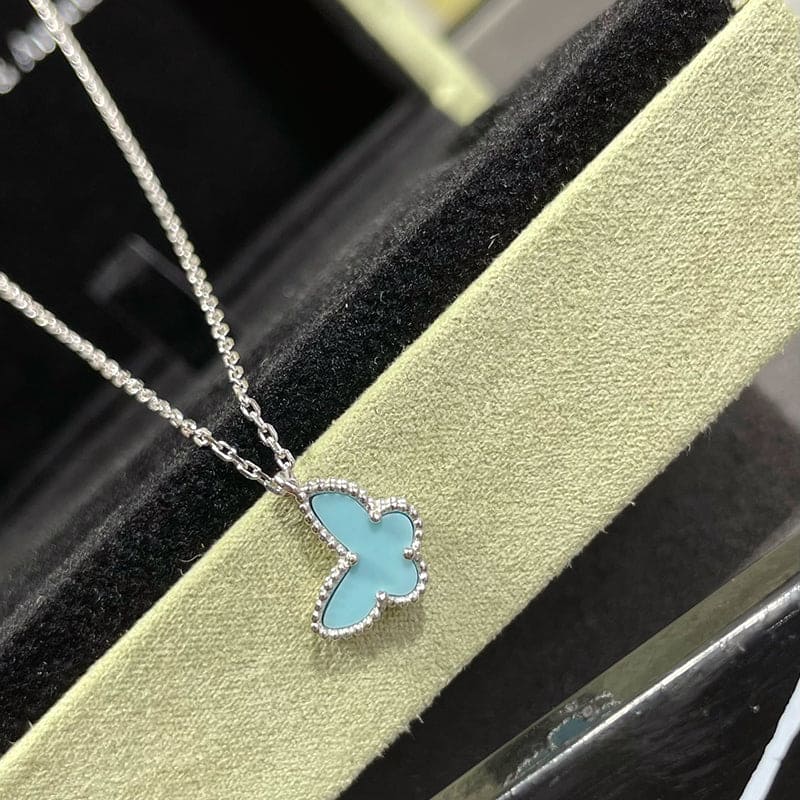 Van Cleef & Arpels Sweet Alhambra Blue Butterfly Necklace