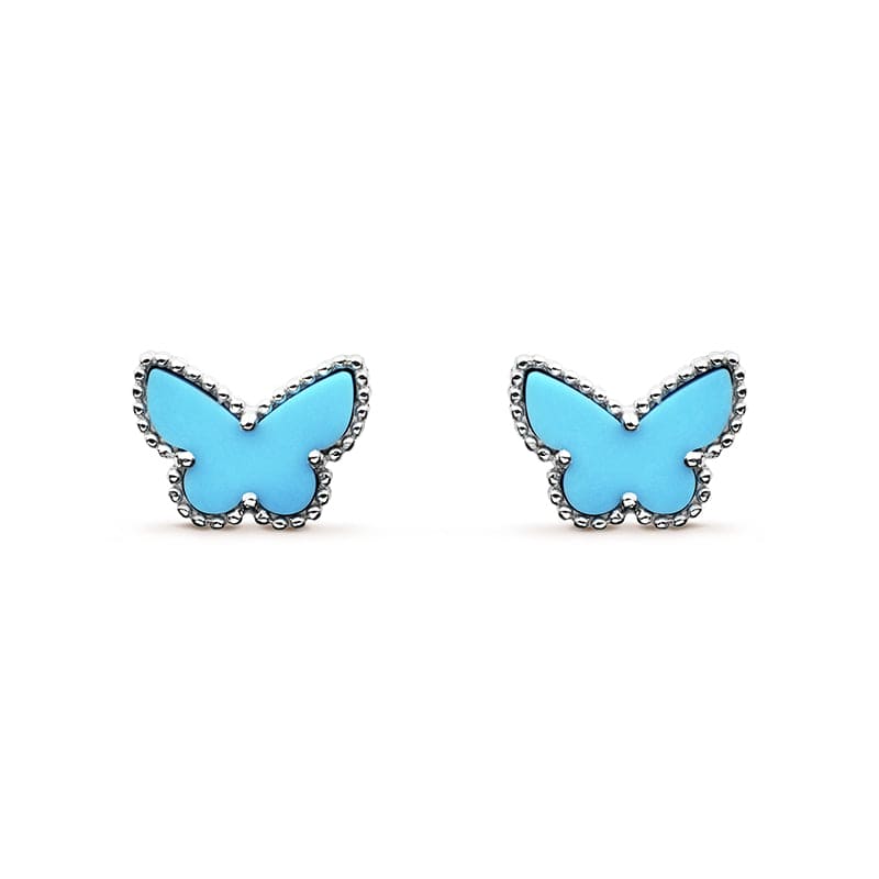 Van Cleef & Arpels Sweet Alhambra Butterfly Stud Earrings