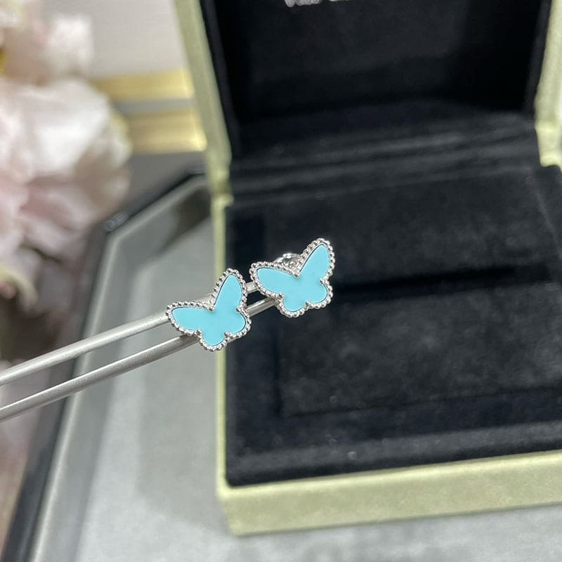 Van Cleef & Arpels Sweet Alhambra Butterfly Stud Earrings