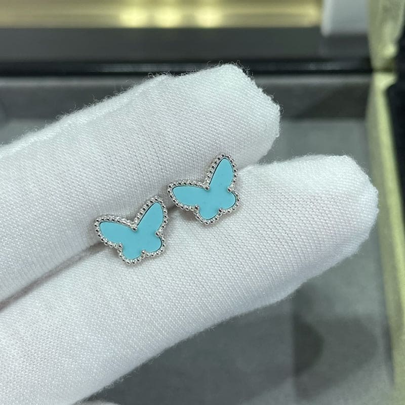 Van Cleef & Arpels Sweet Alhambra Butterfly Stud Earrings