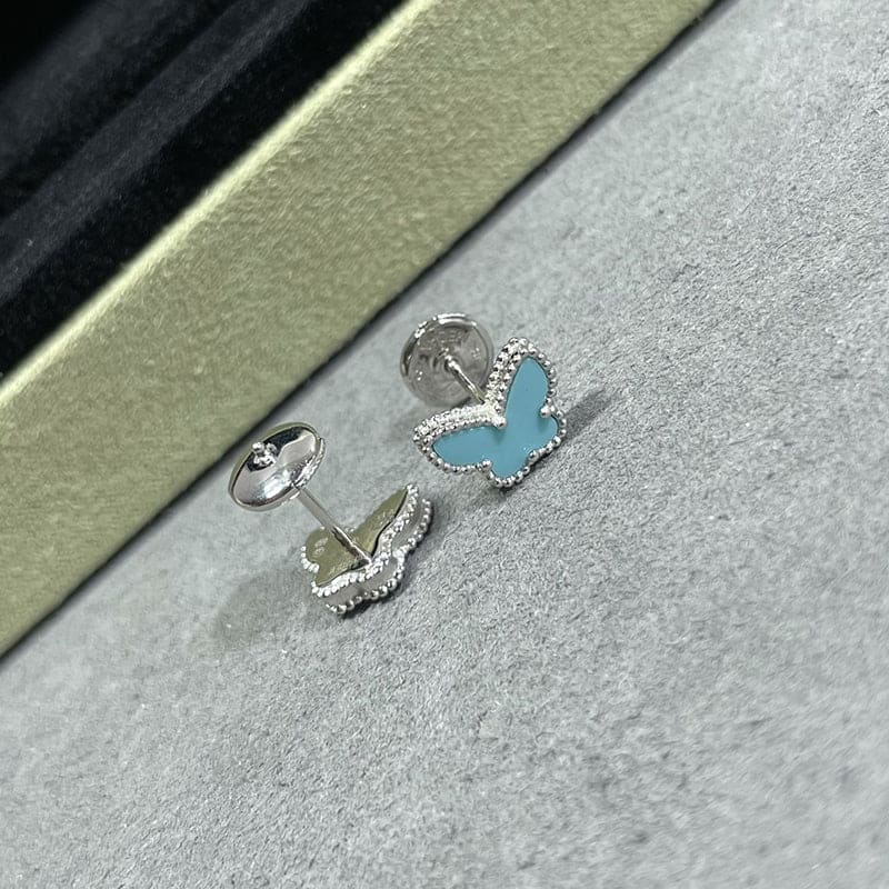 Van Cleef & Arpels Sweet Alhambra Butterfly Stud Earrings