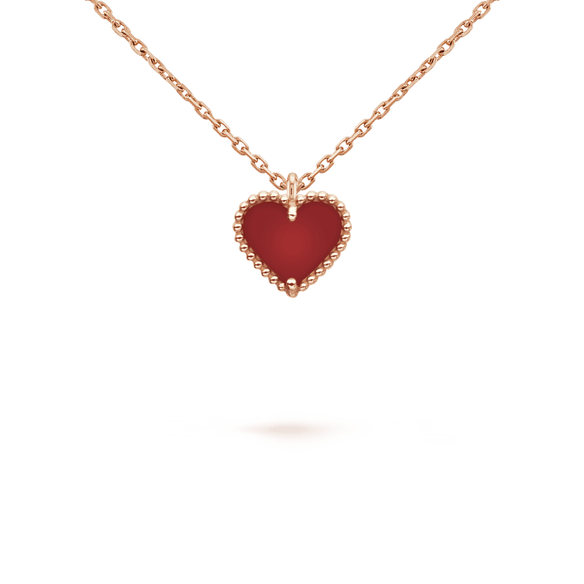 Van Cleef & Arpels Sweet Alhambra Heart Pendant Necklace