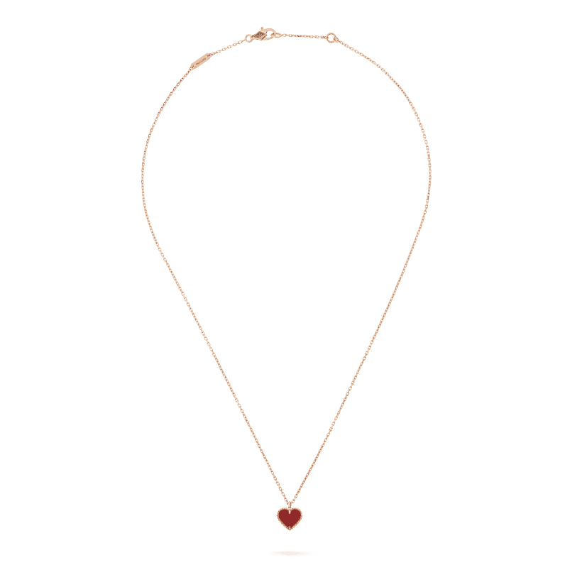 Van Cleef & Arpels Sweet Alhambra Heart Pendant Necklace