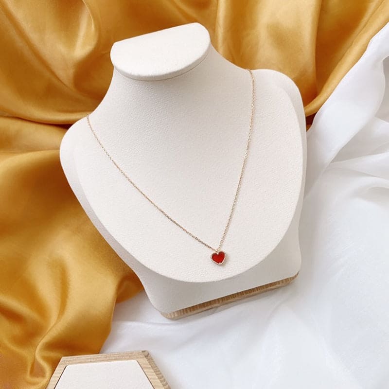 Van Cleef & Arpels Sweet Alhambra Heart Pendant Necklace