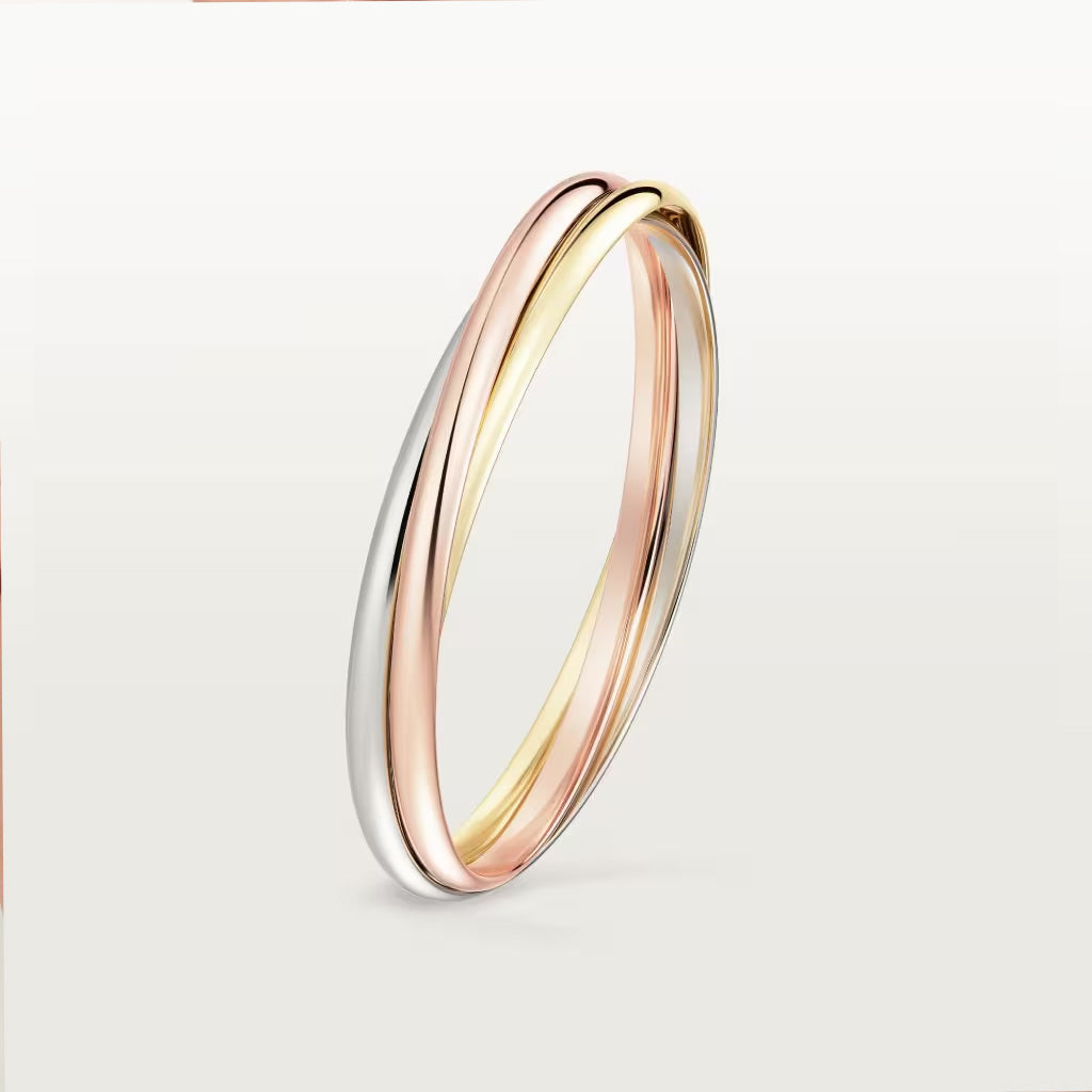 Cartier Tricolor Interlocking Bracelet