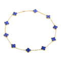 Van Cleef & Arpels Vintage Alhambra Blue Lapis 10 Motifs Necklace